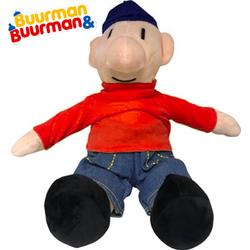 Buurman en Buurman Pluche Knuffel (Rood) 35 cm {Speelgoed knuffelpop voor kinderen jongens meisjes | Bekend van TV}